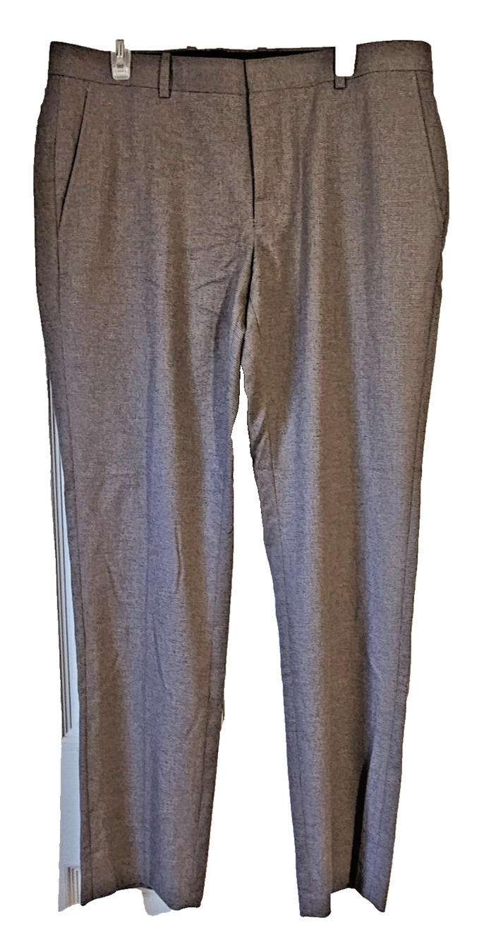 Nordstrom Rack Extra Trim Fit Dress Pants Men's 36x32 Gray Flat Front NWOT